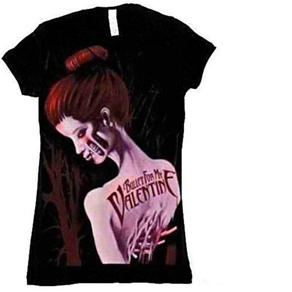 Bullet For My Valentine Corpse BFMV metal rock Girls Official Tee XL NWT - Picture 2 of 3
